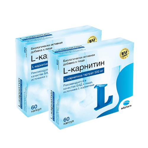 Набор из 2-х уп L-КАРНИТИН N60 КАПС ПО 560МГ/АДИФАРМ/ по выгодной цене