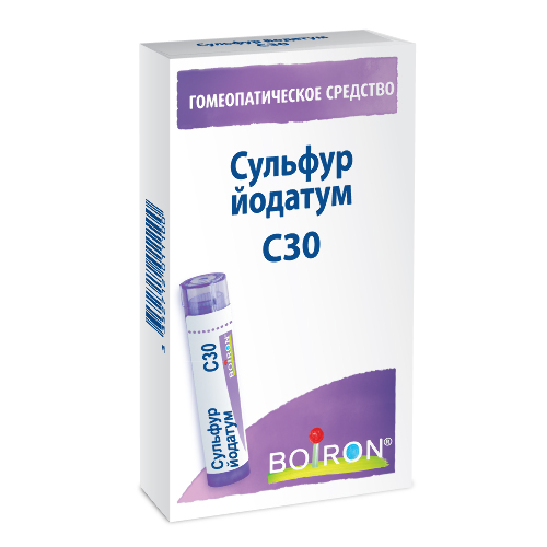 СУЛЬФУР ЙОДАТУМ С30 ГОМЕОПАТ МОНОКОМП ПРЕПАРАТ МИНЕРАЛЬНО-ХИМИЧ ПРОИСХОЖД