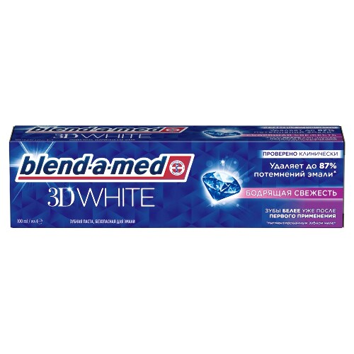 Купить Blend-a-med зубная паста 3d white бодрящая свежесть 100 мл цена
