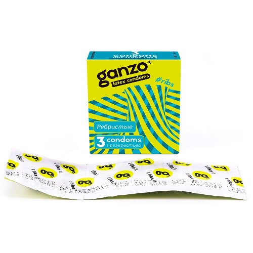 ПРЕЗЕРВАТИВЫ GANZO RIBS N3