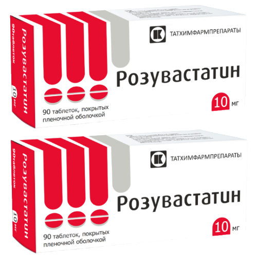 Набор из 2 уп Розувастатин 10 мг №90
