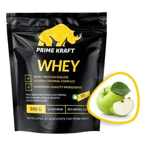 Prime kraft whey протеин со вкусом зеленое яблоко 500 гр