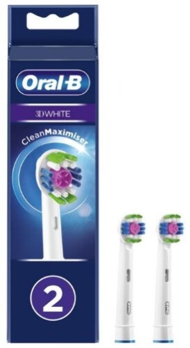 Oral-b насадка сменная для электрической зубной щетки 3d white отбеливающая 2 шт.