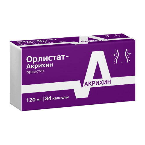 Орлистат-акрихин 120 мг 84 шт. капсулы