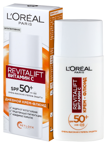 Loreal paris revitalift витамин с крем-флюид дневной для лица spf50 50 мл