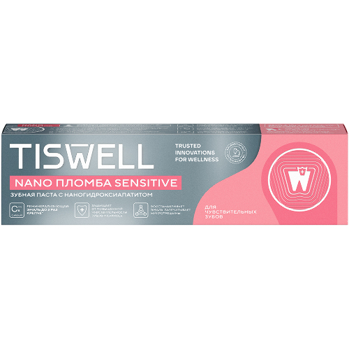 Tiswell зубная паста реминерализующая с наногидроксиапатитом для чувствительных зубов 110 гр