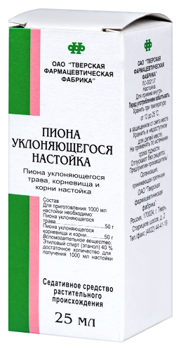 ПИОНА УКЛОНЯЮЩЕГОСЯ НАСТОЙКА