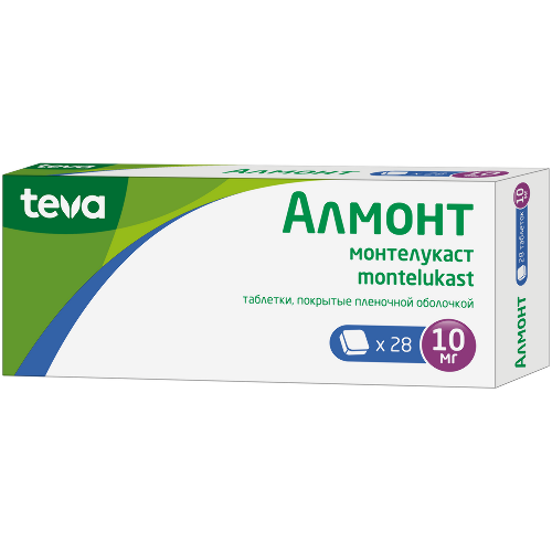Алмонт 10 мг 28 шт. таблетки, покрытые пленочной оболочкой