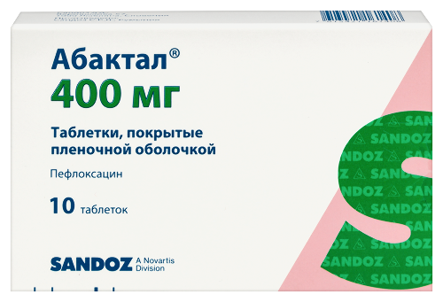 Абактал 400 мг 10 шт. таблетки, покрытые пленочной оболочкой