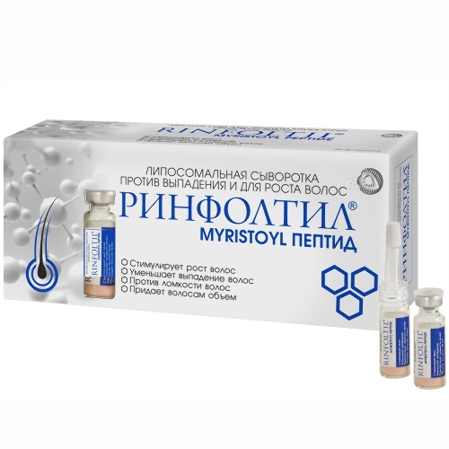 Rinfoltil myristoyl пептид сыворотка липосомальная против выпадения и для роста волос n30 флакон+дозатор 3 шт.