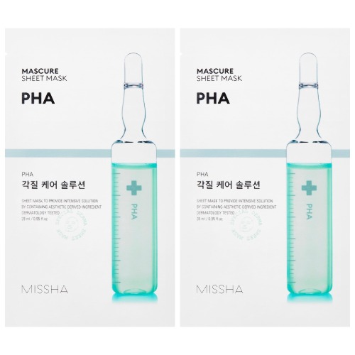 Набор из 2-х уп Мissha маска отшелушивающая для лица с pha кислотами для тонкой и чувствительной кожи n1