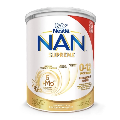 Nan supreme смесь сухая молочная с олигосахаридами для детей с рождения и до 12 мес 400 гр