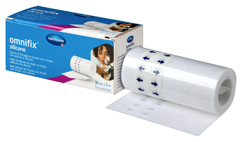 Пластырь omnifix silicone фиксирующий 10 смx2 м из нетканного материала в рулоне