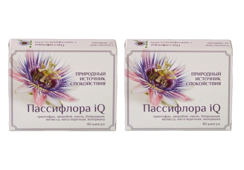 НАБОР ИЗ 2 УП. ПАССИФЛОРА IQ 40 КАПС. МАССОЙ 320 МГ