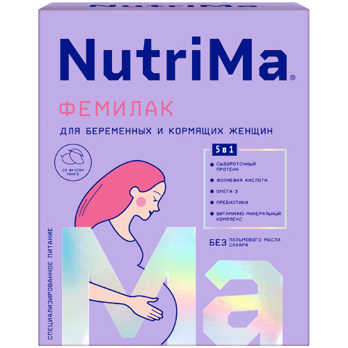 Nutrima фемилак для питания беременных и кормящих женщин со вкусом манго 350 гр