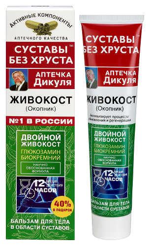 Аптечка дикуля живокост (окопник) 12 натуральных активных компонентов бальзам для тела 125 мл