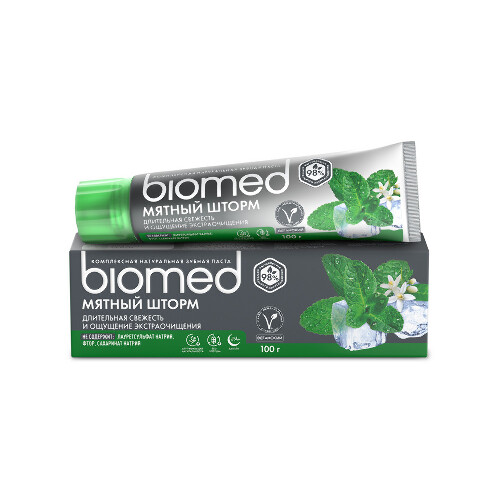 Biomed зубная паста комплексная мятный шторм 100 гр
