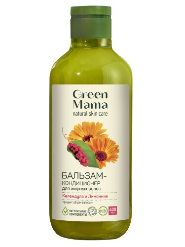 Green mama формула тайги бальзам-кондиционер для жирных волос календула и лимонник 400 мл