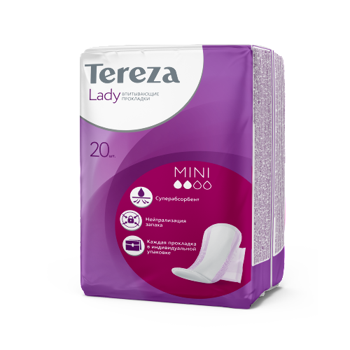 Terezalady прокладки впитывающие для всех видов выделений mini 20 шт.