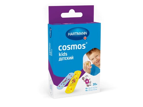 Пластырь cosmos kids (детский) нестерильный 20 шт./ набор 2 размера/