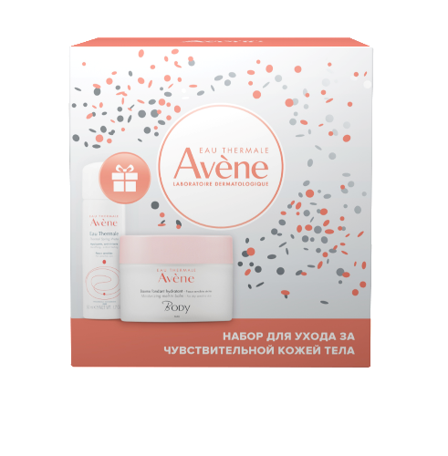 Купить Avene набор/боди бальзам увлажняющий с тающей текстурой 250 мл+вода термальная 50 мл/ цена