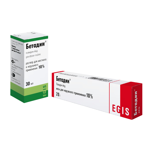 Набор БЕТАДИН 10% 20,0 МАЗЬ + БЕТАДИН 10% 30МЛ ФЛАК/КАП Р-Р по специальной цене