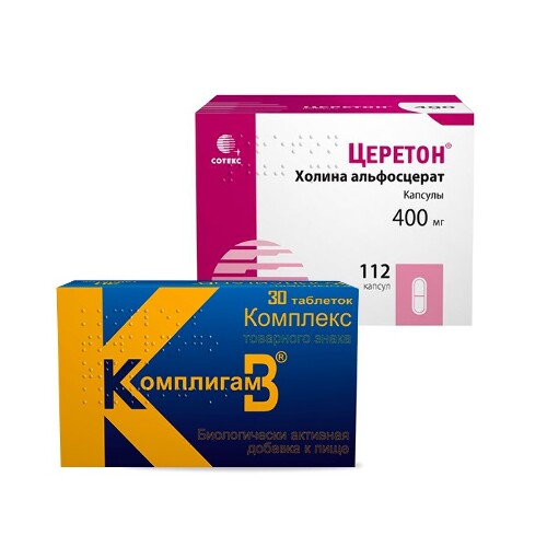 Набор Комплигам В Комплекс N30 ТАБЛ ПО 1000МГ со скидкой 50% + Церетон ...