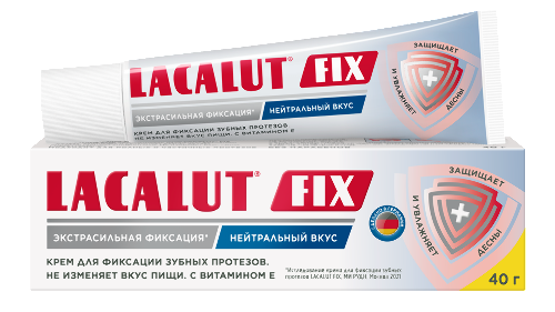 Купить Lacalut fix крем для фиксации зубных протезов нейтральный вкус 40 гр цена