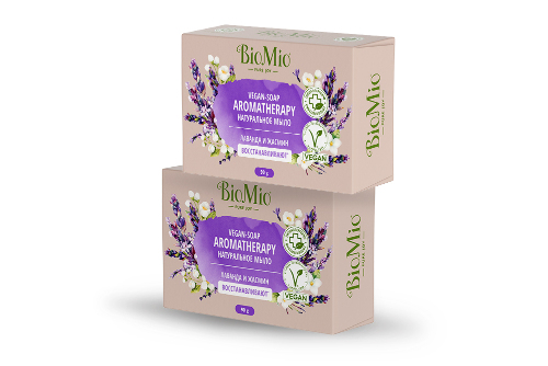 Набор 1+1 BIOMIO BIO-SOAP AROMATHERAPY МЫЛО НАТУРАЛЬНОЕ ЖАСМИН И ЭФИРНОЕ МАСЛО ЛАВАНДЫ