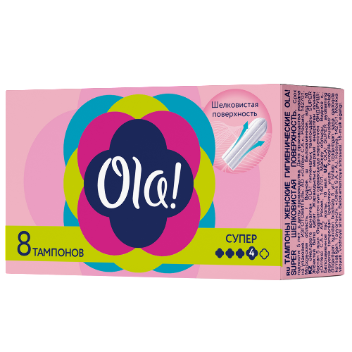 Ola тампоны super шелковистая поверхность 8 шт.