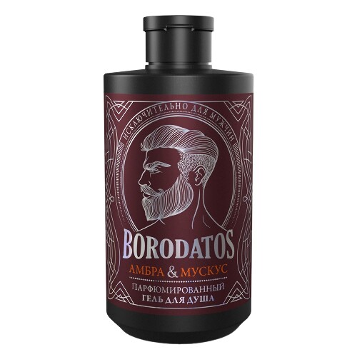 Купить Borodatos гель для душа парфюмированный амбра мускус 400 мл цена