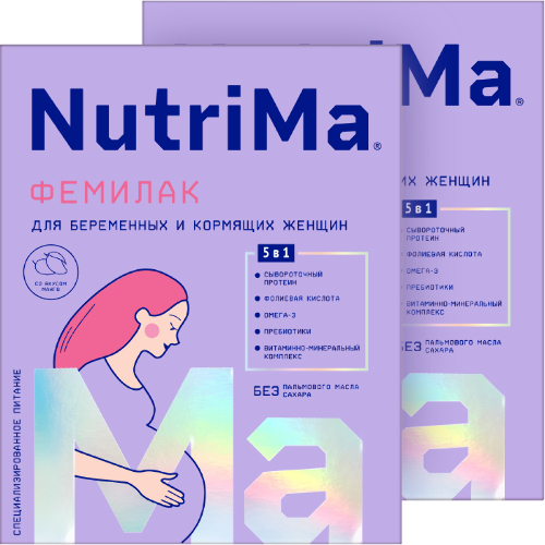 Набор из 2х уп NUTRIMA ФЕМИЛАК ДЛЯ ПИТАНИЯ БЕРЕМЕННЫХ И КОРМЯЩИХ ЖЕНЩИН СО ВКУСОМ МАНГО 350,0 по спец.цене