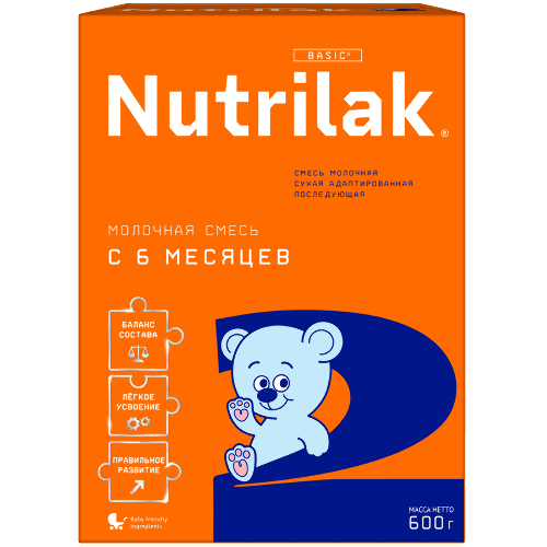 Nutrilak 2 смесь сухая детская молочная адаптированная 600г