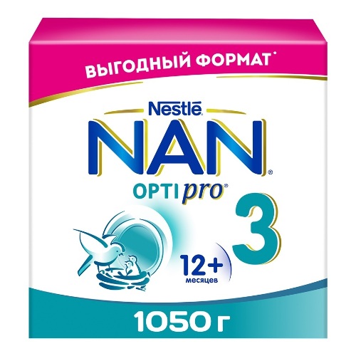 Nan 3 optipro с олигосахаридами 2fl и пробиотиками b lactis напиток молоч сухой 1050 гр