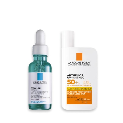 Набор LA ROCHE-POSAY: effaclar сыворотка ультра концентрированная + anthelios uvmune 400 флюид солнцезащитный spf50+