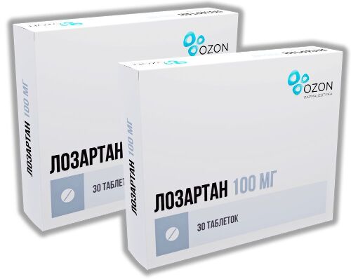 Набор из 2х упаковок Лозартан таб. 100мг №30 со скидкой!