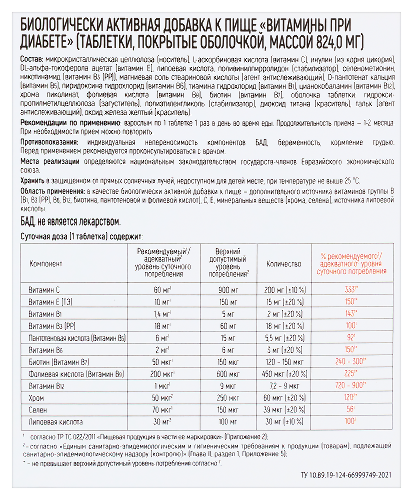 ВИТАМИНЫ ПРИ ДИАБЕТЕ