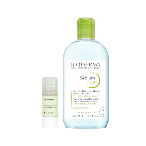 Набор Bioderma Sebium Н2О Мицеллярная вода 500 мл + Etat Pur Сыворотка с глюконатом цинка 3% 15 мл