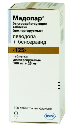 Купить МАДОПАР БЫСТРОДЕЙСТВУЮЩИЕ ТАБЛЕТКИ /ДИСПЕРГИРУЕМЫЕ/ 125 0,1+0,025 N100 ТАБЛ ДИСПЕРГ в Москве МАДОПАР БЫСТРОДЕЙСТВУЮЩИЕ ТАБЛЕТКИ /ДИСПЕРГИРУЕМЫЕ/ 125 0,1+0,025 N100 ТАБЛ ДИСПЕРГ