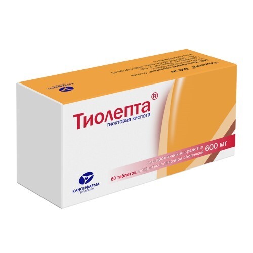 Купить Тиолепта 600 мг 60 шт. таблетки, покрытые пленочной оболочкой цена