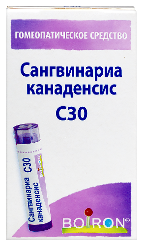 Купить Сангвинариа канаденсис с30 гомеопатический монокомпонентный препарат растительного происхождения 4 гр гранулы гомеопатические цена