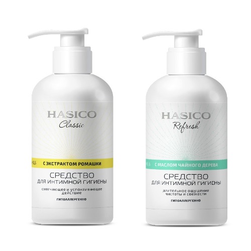 Набор  HASICO:  Средство для интимной гигиены  с ромашкой + с маслом чайного дерева