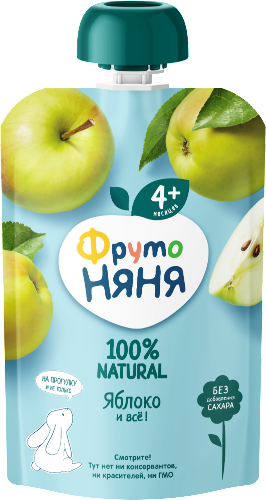 Фрутоняня пюре яблочное 90 гр