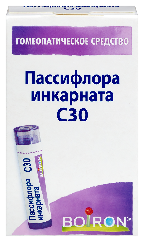 ПАССИФЛОРА ИНКАРНАТА С30 ГОМЕОПАТ МОНОКОМП ПРЕПАРАТ РАСТИТ ПРОИСХОЖД