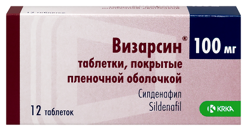 Визарсин 100 мг 12 шт. таблетки, покрытые пленочной оболочкой