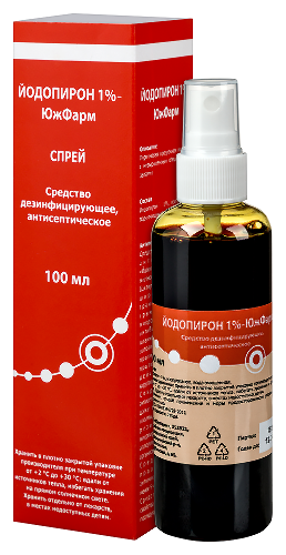 ЙОДОПИРОН 1%-ЮЖФАРМ СРЕДСТВО ДЕЗИНФИЦИРУЮЩЕЕ