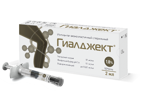 Купить Гиалджект имплантат вязкоэластичный стерильный 1,8% 2 мл 1 шт. шприц цена