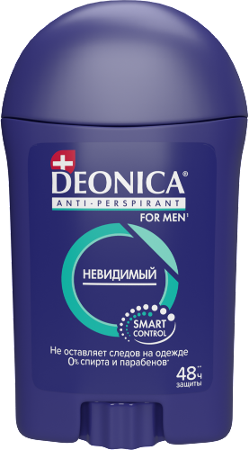Deonica for men антиперспирант-стик невидимый 40 мл