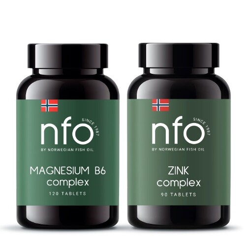 Набор NFO Комплекс магния + витамин В6 №120+КОМПЛЕКС ЦИНКА 90 табл.