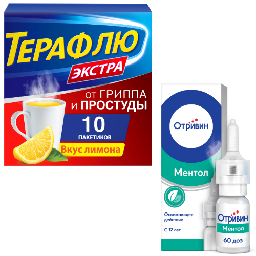 Купить Отривин 140 мкг/доза спрей назальный дозированный с ментолом и эвкалиптом10 мл цена
